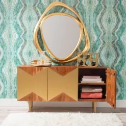 Verdeen Console Brown/Gold - Powell Company -Cozy Living Deals Store GUEST f23bea16 f02c 4771 b3ef 3242bca2cc53