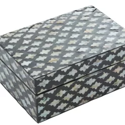 Set Of 2 Wooden Boxes With Pattern - Olivia & May -Cozy Living Deals Store GUEST f276427e 939a 4a3a 9fd4 0c1df7cd509e