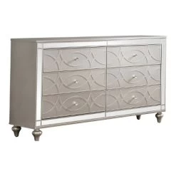 3pc Queen La Mesa Bed Nightstand And Dresser Set Silver - HOMES: Inside + Out -Cozy Living Deals Store GUEST f2dab5de 72df 44e7 9a98 4fbea8905ca6