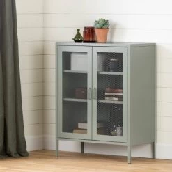 Crea Metal Mesh 2 Door Accent Cabinet - South Shore