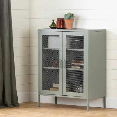Crea Metal Mesh 2 Door Accent Cabinet - South Shore 1 Crea Metal Mesh 2 Door Accent Cabinet - South Shore