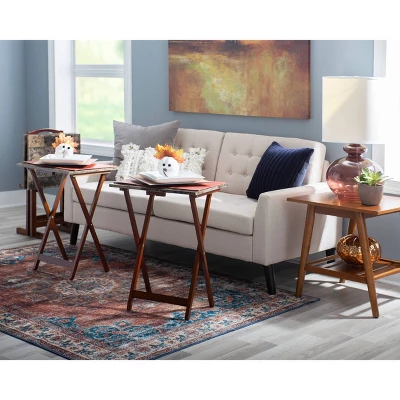 Faux Marble Tray Table Set - Linon 9 Faux Marble Tray Table Set - Linon - Image 9