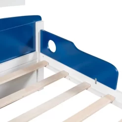 Twin Size Boat-Shaped Platform Bed With Trundle Bed And Storage Footboard-ModernLuxe 21 Twin Size Boat-Shaped Platform Bed With Trundle Bed And Storage Footboard-ModernLuxe -Cozy Living Deals Store GUEST f35d5091 2e6a 4e2e ad7e 89b2eb111e75