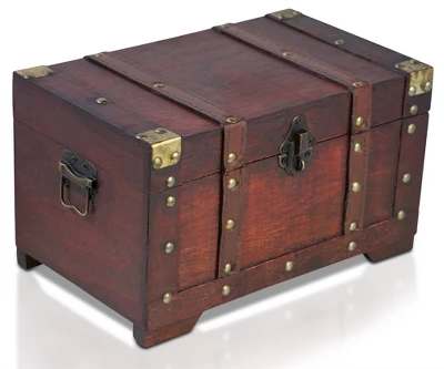 Brynnberg 11"x6.7"x6.3" Wooden Pirate Treasure Chest Storage Box - Handmade 7 Brynnberg 11"x6.7"x6.3" Wooden Pirate Treasure Chest Storage Box - Handmade - Image 7