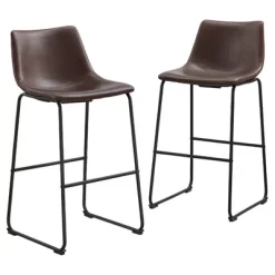 Set Of 2 Laslo Modern Upholstered Faux Leather Barstools - Saracina Home 19 Set Of 2 Laslo Modern Upholstered Faux Leather Barstools - Saracina Home -Cozy Living Deals Store GUEST f3832c91 22cd 4a53 ae8b 5976ad6a7e26