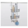 Zenna Home Over The Door Adjustable Rust-Resistant Shower Caddy Stainless Steel