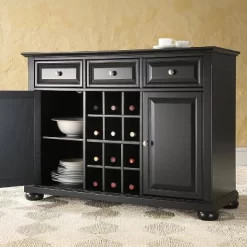 Alexandria Sideboard Cabinet With Wine Storage Black - Crosley -Cozy Living Deals Store GUEST f40d0cb7 7d09 4aba b4f4 411da95ee193