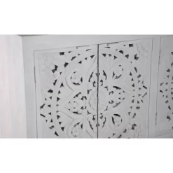 Lost City 4 Door Credenza With Black Legs White - Treasure Trove Accents -Cozy Living Deals Store GUEST f4354f5b 240d 4e4e b44d 37ff8c9c0c2e