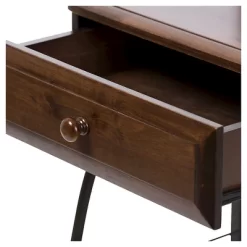 Jevenci Vintage Antique Dark Bronze Metal And Wood 1-Drawer Nightstand - Walnut - Baxton Studio 8 Jevenci Vintage Antique Dark Bronze Metal And Wood 1-Drawer Nightstand - Walnut - Baxton Studio -Cozy Living Deals Store GUEST f43eddd7 0718 477b afaf 8ee4a19139a1