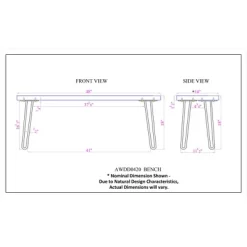 Alaterre Furniture Hairpin Natural Brown Live Edge Wood With Metal Bench -Cozy Living Deals Store GUEST f491e451 5f26 4f6d 9bdb 27560e7715c5
