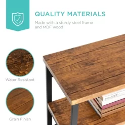 Best Choice Products 55in Rustic 3-Tier Console Table For Living Room, Entry W/ Non-Scratch Feet 13 Best Choice Products 55in Rustic 3-Tier Console Table For Living Room, Entry W/ Non-Scratch Feet -Cozy Living Deals Store GUEST f4d95db0 ae53 4cca a761 97c1351781c2