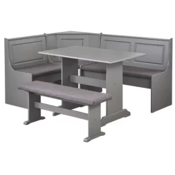 3pc Polly Upholstered Nook Dining Set - Buylateral -Cozy Living Deals Store GUEST f4e71b59 74af 4d74 b818 e289d8c54c66