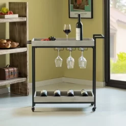 Vintiquewise Metal Wine Bar Serving Cart With Rolling Wheels, Wine Rack, And Glass Holder 10 Vintiquewise Metal Wine Bar Serving Cart With Rolling Wheels, Wine Rack, And Glass Holder -Cozy Living Deals Store GUEST f4ec8e5f be71 461d b2f2 27a6b00dcdd0