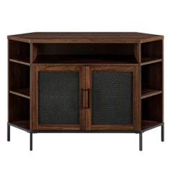 Corner TV Stand For TVs Up To 55" With Metal Mesh Doors - Saracina Home -Cozy Living Deals Store GUEST f4faf399 0f05 45de 8efd d07e325dc3b8