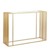 Contemporary Metal Mirrored Console Table Gold - Olivia & May