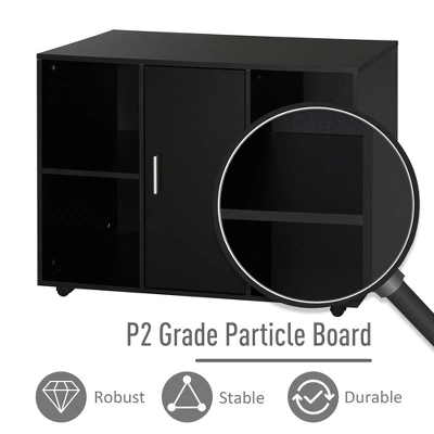 Vinsetto Multipurpose Filing Cabinet Printer Stand With An Interior Cabinet, 2 Shelves, & Printers/Scanner Area 5 Vinsetto Multipurpose Filing Cabinet Printer Stand With An Interior Cabinet, 2 Shelves, & Printers/Scanner Area - Image 5