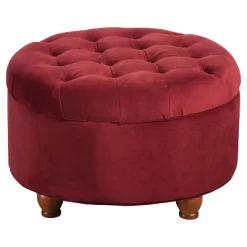 Large Round Button Tufted Storage Ottoman - HomePop 27 Large Round Button Tufted Storage Ottoman - HomePop -Cozy Living Deals Store GUEST f626d22d 420c 425d bc84 f7d825372bc8