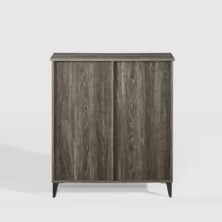 Transitional Glass And Grooved Door Accent Cabinet - Saracina Home -Cozy Living Deals Store GUEST f6296844 c570 4382 9c11 7231fab45bcf