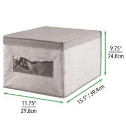 MDesign Stackable Fabric Closet Storage Organizer Box, 6 Pack -Cozy Living Deals Store GUEST f64b82e4 f60b 4419 869a 73f9498d37c5