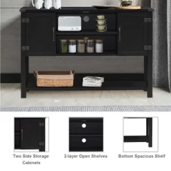 Costway Barn Door TV Stand Console Sideboard Buffet For TVs Up To 60'' W/Storage Cabinets -Cozy Living Deals Store GUEST f6c60400 0ab9 4f0c 91cc a40e60d303f1