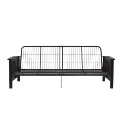 Full Brixen Wood Arm Metal Futon Frame With 6" Mattress - Room & Joy -Cozy Living Deals Store GUEST f73daafc 27e1 4e5e 986e 7b27f151ff28