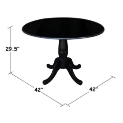 Davidson Round Dual Drop Leaf Pedestal Table Black - International Concepts 17 Davidson Round Dual Drop Leaf Pedestal Table Black - International Concepts -Cozy Living Deals Store GUEST f76cc174 2011 4dae 8b6f 23e8c9b4c669