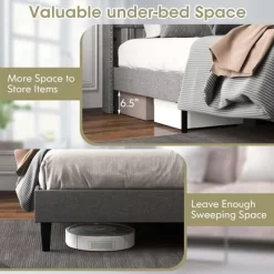 Costway Full/Queen Size Upholstered Platform Bed Button Tufted Headboard Mattress Foundation 17 Costway Full/Queen Size Upholstered Platform Bed Button Tufted Headboard Mattress Foundation -Cozy Living Deals Store GUEST f79caf27 d95d 4d56 8416 a8eadfa017f3