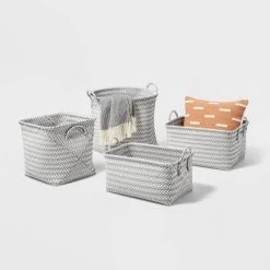 Large Woven Rectangular Storage Basket Gray/White - Brightroom™ 6 Large Woven Rectangular Storage Basket Gray/White - Brightroom™ -Cozy Living Deals Store GUEST f7afc392 cd5f 4f5b b71c de34f8204ec5