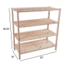 Hastings Home 4-Tier Space-Saver Wood Shoe Rack And Storage Shelves