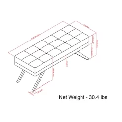 48" Keenan Mid Century Ottoman Bench Faux Air Leather - Wyndenhall 13 48" Keenan Mid Century Ottoman Bench Faux Air Leather - Wyndenhall -Cozy Living Deals Store GUEST f7de99e4 b8e2 4df8 9d76 766d1ac99238