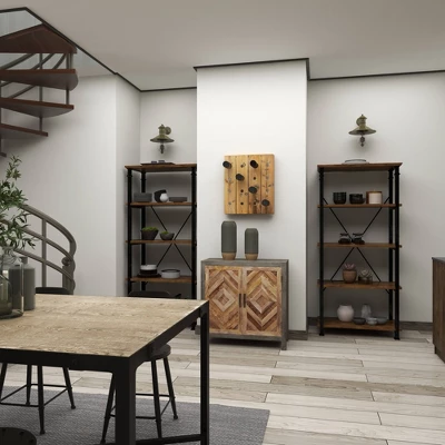 Rustic Wood Wall Wine Rack Brown - Olivia & May 18 Rustic Wood Wall Wine Rack Brown - Olivia & May - Image 18