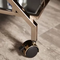 Rosanne Champagne Bar Cart Gold - Inspire Q -Cozy Living Deals Store GUEST f81d1d27 54f2 40a0 8e58 651f559813bf