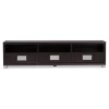 Gerhardine Wood 3 Drawer TV Stand For TVs Up To 62" Dark Brown - Baxton Studio