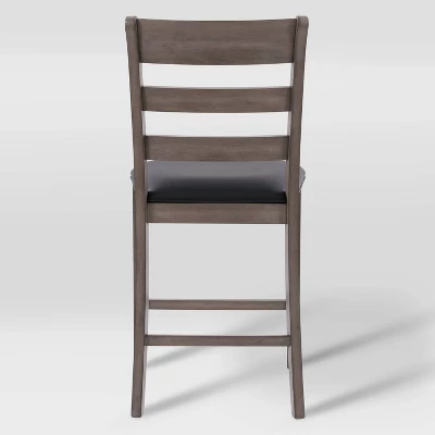 7pc New York Counter Height Wood Dining Set Washed Gray - CorLiving 5 7pc New York Counter Height Wood Dining Set Washed Gray - CorLiving - Image 5