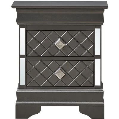 Passion Furniture Verona 2-Drawer Nightstand (24 In. H X 16 In. W X 21 In. D) 9 Passion Furniture Verona 2-Drawer Nightstand (24 In. H X 16 In. W X 21 In. D) - Image 9