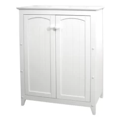 Wood 2 Door Storage Cabinet In White-Pemberly Row