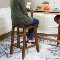 Sunnydaze Decor Sunnydaze Set Of 2 Indoor Wooden Backless Counter-Height Stools - Dark Walnut - 25" -Cozy Living Deals Store GUEST f90b9f25 8679 47bf b6ac b56870b6f55d