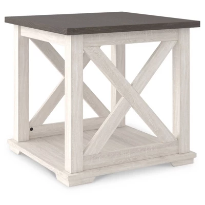 Dorrinson End Side Table White/Black/Gray - Signature Design By Ashley 2 Dorrinson End Side Table White/Black/Gray - Signature Design By Ashley - Image 2