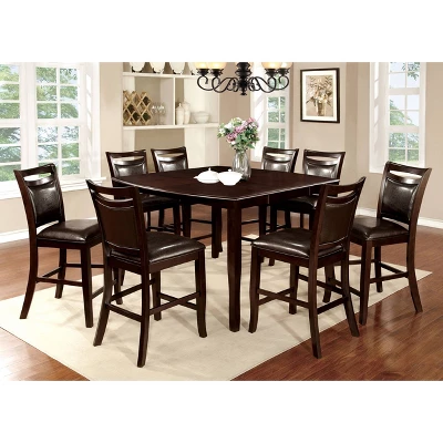 Burton Rounded Wooden Counter Extendable Dining Table Espresso - MiBasics 2 Burton Rounded Wooden Counter Extendable Dining Table Espresso - MiBasics - Image 2