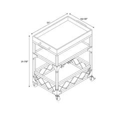 Collin Bar Cart Antique Bronze - Powell Company -Cozy Living Deals Store GUEST fa56fe10 9323 4e26 8544 f902d0fe0300