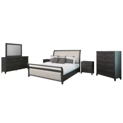 6pc Cindi Sleigh Bedroom Set Gray - Abbyson Living -Cozy Living Deals Store GUEST fa758768 d475 45ce 825e 127af3bb7db1