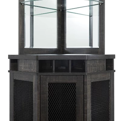 Corner Bar Unit With Mesh Doors - Home Source 3 Corner Bar Unit With Mesh Doors - Home Source - Image 3