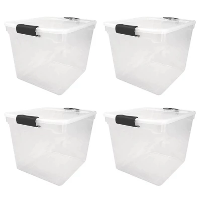 Homz Secure Latch Large Clear Stackable Storage Container Bin, 31 Quart, 4 Count 6 Homz Secure Latch Large Clear Stackable Storage Container Bin, 31 Quart, 4 Count - Image 6