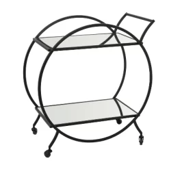Contemporary Glam Metal Bar Cart - Olivia & May -Cozy Living Deals Store GUEST fb40fd9e 7546 46ad 9291 842fc8450dc4
