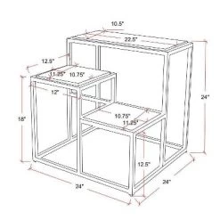 Camber 3 Tiered Plant Stand Side Table Gold - Powell Company -Cozy Living Deals Store GUEST fc135288 460f 472a 8a78 bc7d590ef5a0