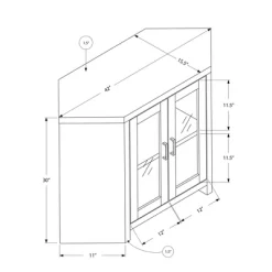 Glass Doors Corner TV Stand For TVs Up To 42" Dark Brown - EveryRoom -Cozy Living Deals Store GUEST fc2fa40b b2ae 4f0f 93c2 6de6b071ca02