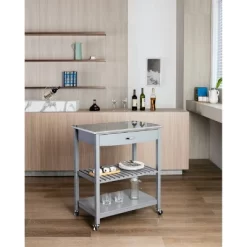 Holland Kitchen Cart With Stainless Steel Top - Boraam -Cozy Living Deals Store GUEST fc47d84b 49ed 4dec af8f 30c47d5827d6