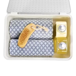 Medium Stacking Bin With Lid Clear/White - Madesmart -Cozy Living Deals Store GUEST fc7b4ddd 54fd 4987 b906 935d8370a32f