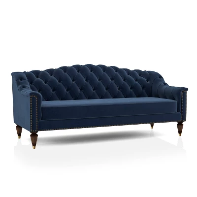 Fawne Camelback Sofa Blue - Furniture Of America 2 Fawne Camelback Sofa Blue - Furniture Of America - Image 2