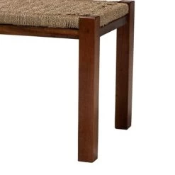 Hermes Natural Seagrass And Mahogany Wood Bench Walnut Brown - Bali & Pari -Cozy Living Deals Store GUEST fd60083e 3bb7 49a2 ad8e 098bb7d38900